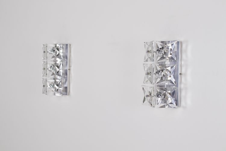 Wall lights in crystal and steel, Kinkeldey publisher.