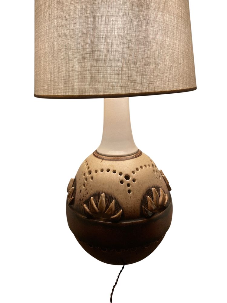 Ceramic lamp base, 1970s, by G.PELLETIER