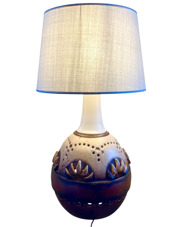 Ceramic lamp base, 1970s, by G.PELLETIER