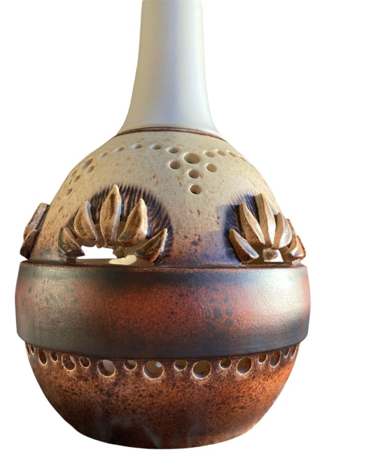 Ceramic lamp base, 1970s, by G.PELLETIER