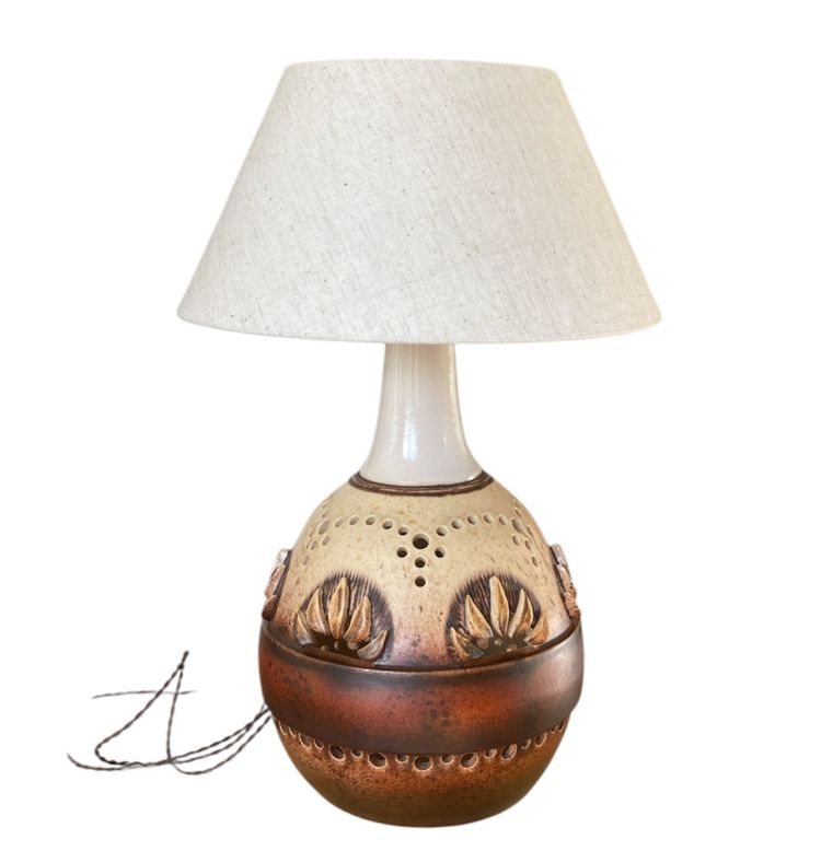 Ceramic lamp base, 1970s, by G.PELLETIER