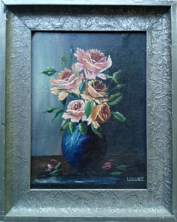 Pierre LECONTE. 1894-1946. ROSEN IN EINER VASE.