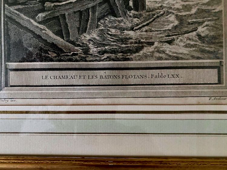 Le Chameau et les batons flotans par J B Oudry