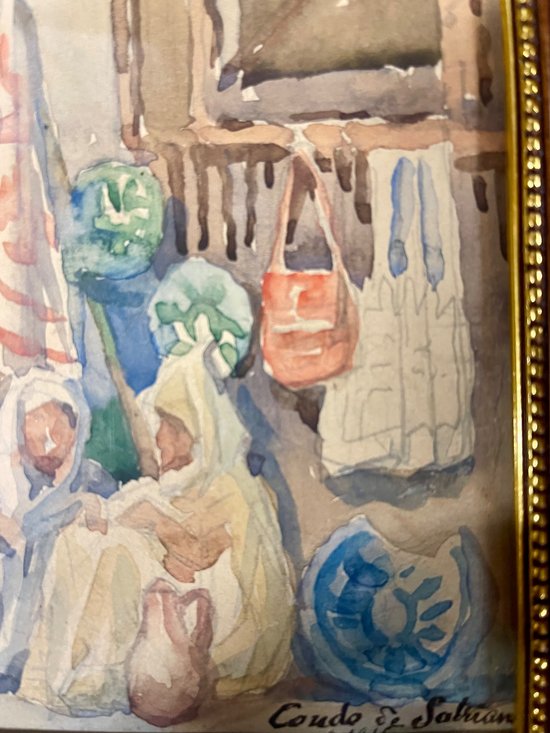 Aquarelle orientaliste signée CONDO DE SATRIANO ( XIX-XXe)