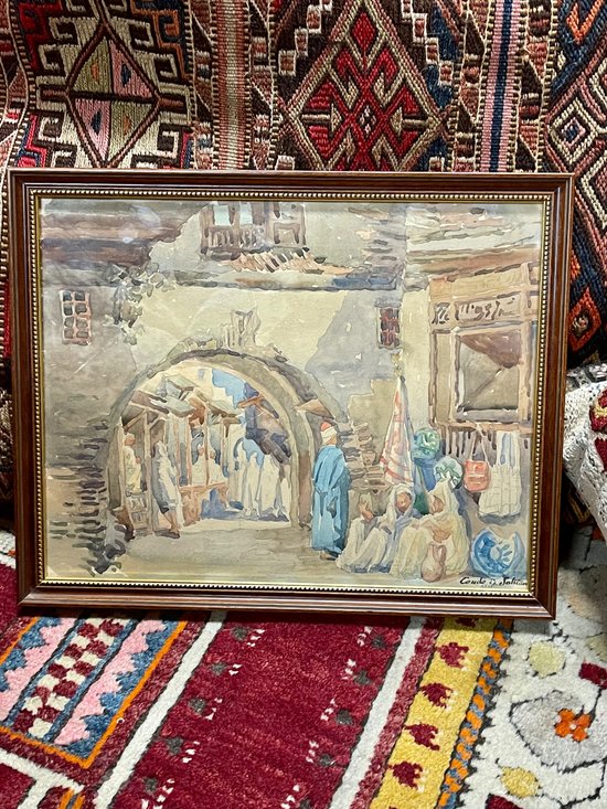 Aquarelle orientaliste signée CONDO DE SATRIANO ( XIX-XXe)
