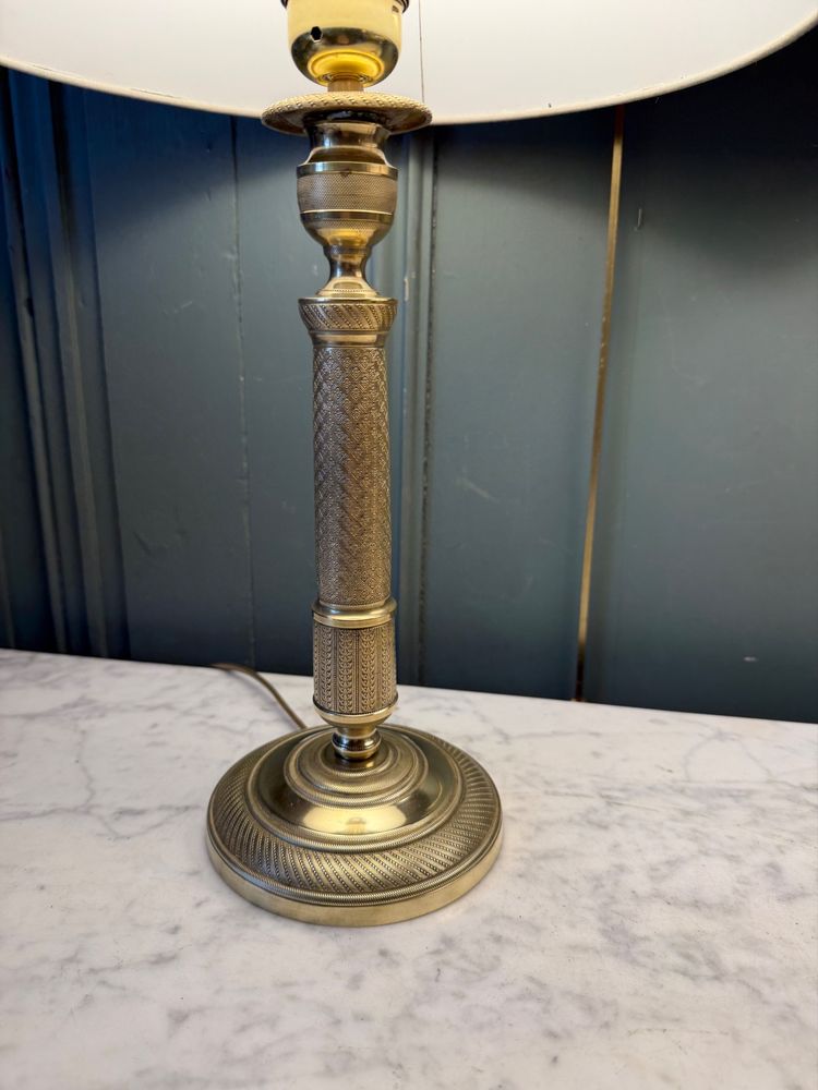Paar ziselierte Bronzelampen, Höhe 45 cm
