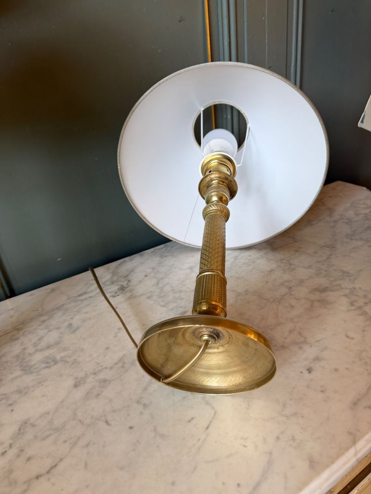 Paar ziselierte Bronzelampen, Höhe 45 cm