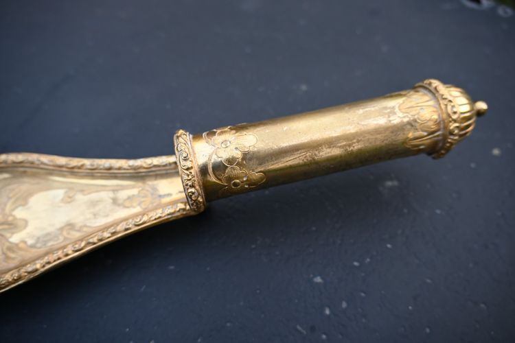 Rare hand-held candlestick, also known as a bishop's candlestick
