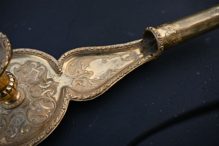 Rare hand-held candlestick, also known as a bishop's candlestick