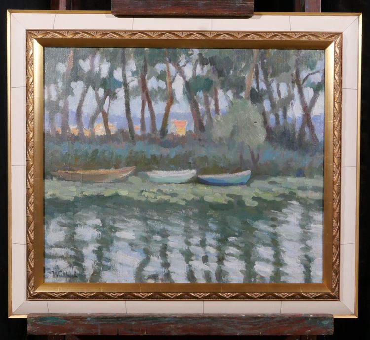 Max Wulfart (1876–1954), Flusslandschaft, Gemälde, um 1920–30, Postimpressionismus