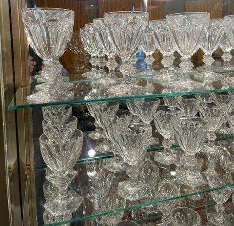 Set aus 48 Baccarat-Gläsern, Modell Harcourt
