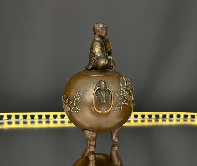 Brûle-parfum Koro tripode en bronze - Japon, époque Meiji