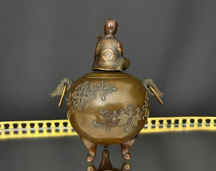 Brûle-parfum Koro tripode en bronze - Japon, époque Meiji