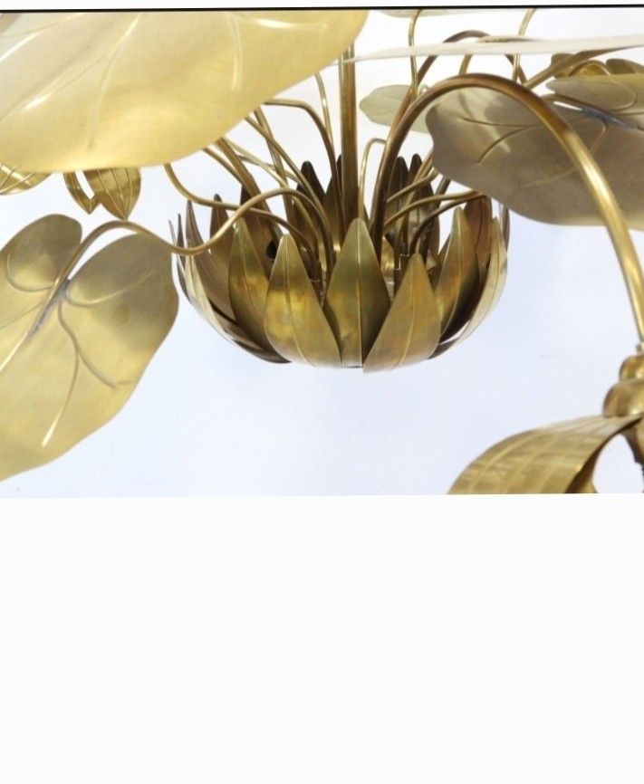 Brass and gold lily chandelier