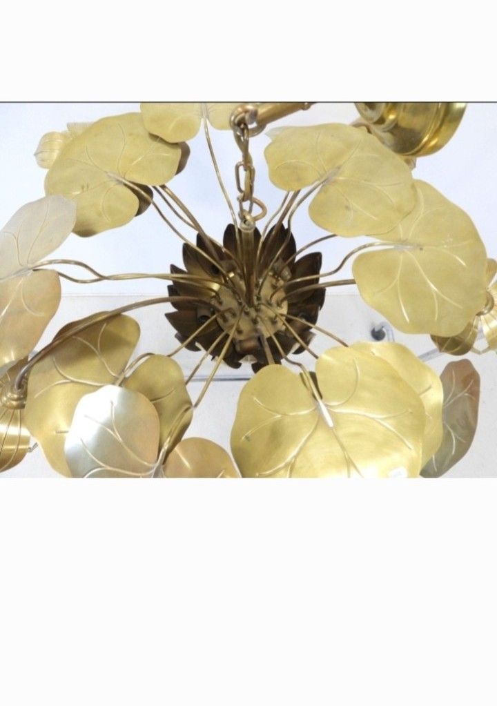 Brass and gold lily chandelier