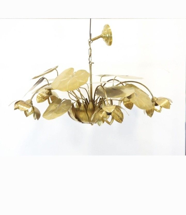 Brass and gold lily chandelier