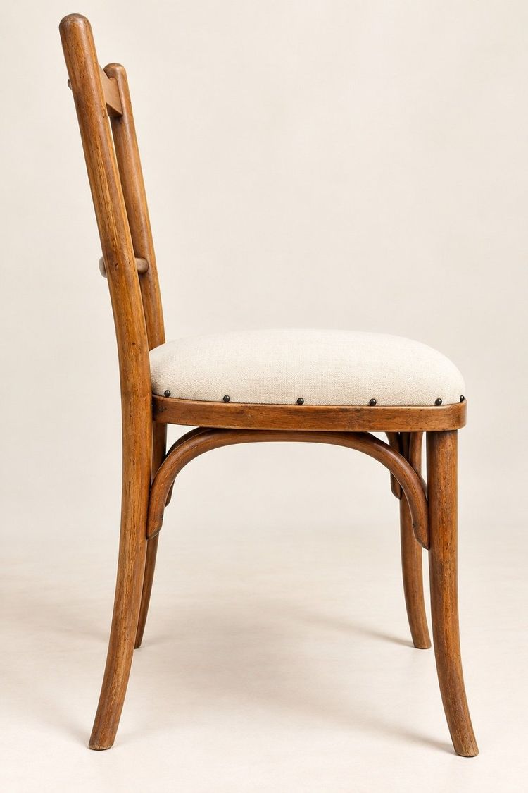 Satz von 8 Bistrostühlen – Jugendstil – Baumann – Gebogenes Holz