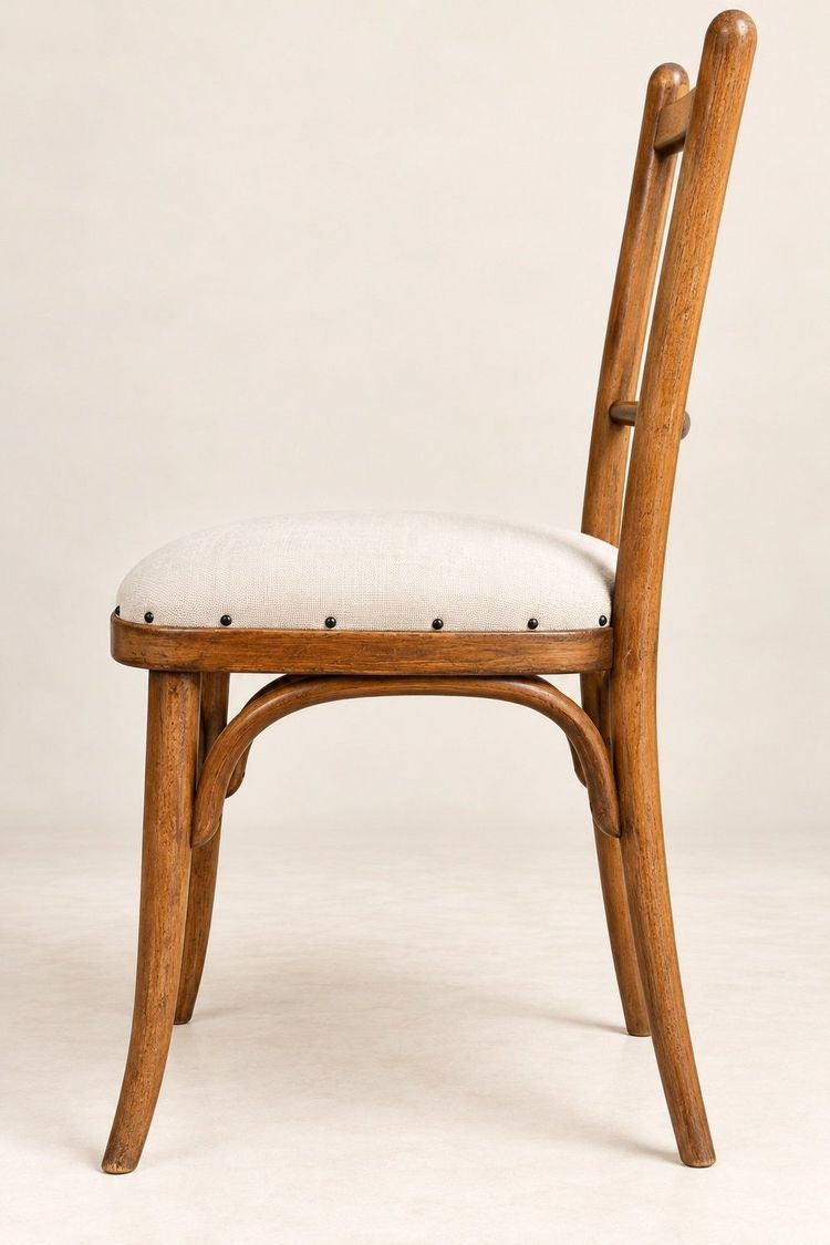 Satz von 8 Bistrostühlen – Jugendstil – Baumann – Gebogenes Holz