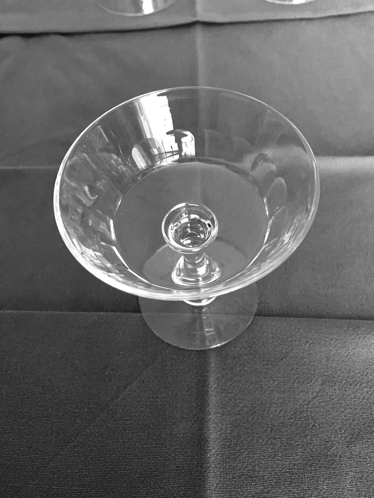 9 coupes à Champagne en cristal