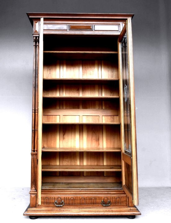 Large Renaissance Style Library In Nineteenth Walnut