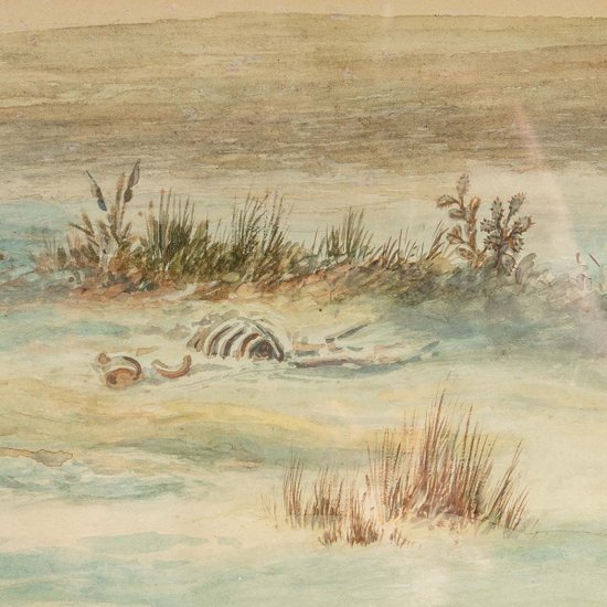 Orientalistisches Gemälde Aquarell Ende 19.