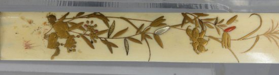 Japanese Letter Opener In Carved Ivory Nineteenth With Rats And Frogs