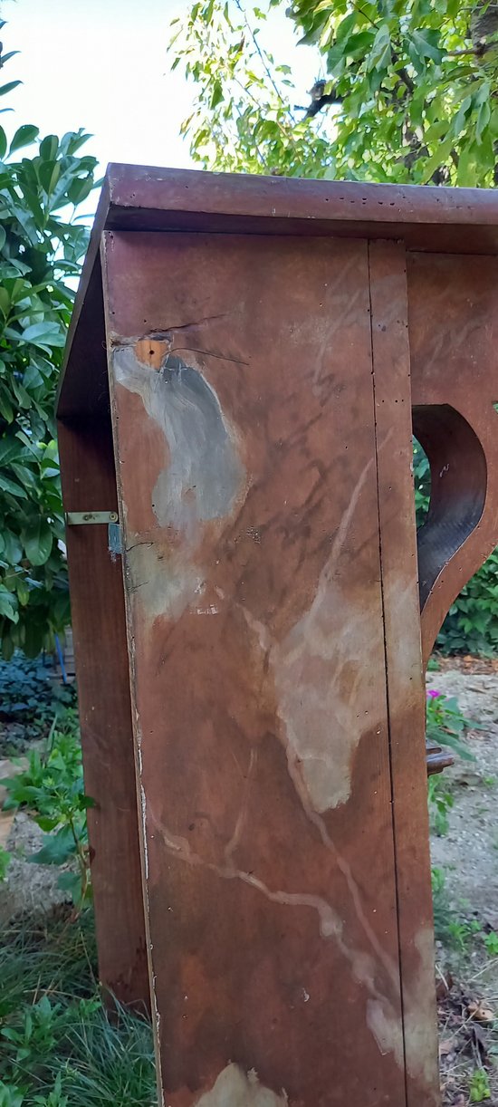 19th century mantel in red Languedoc marble