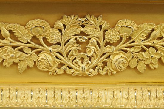 Important Gilt Bronze Portico Clock, Restoration Period