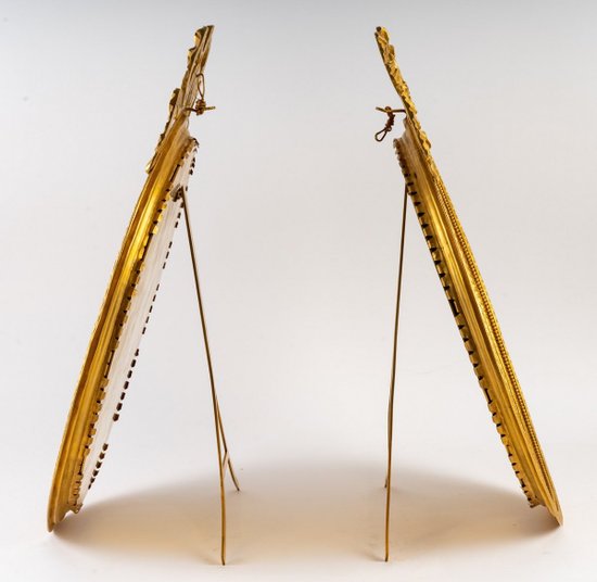 Pair Of Enamel And Gilt Bronze Frames Late 19th Century