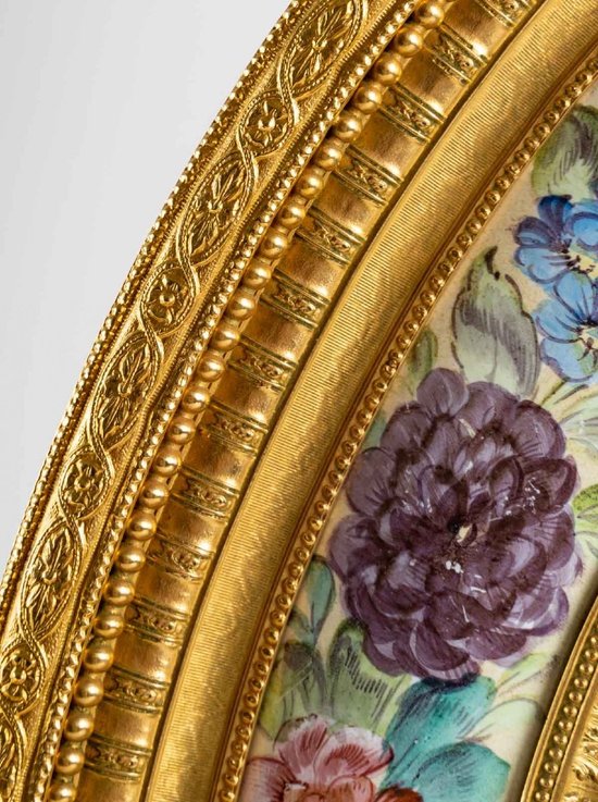 Pair Of Enamel And Gilt Bronze Frames Late 19th Century