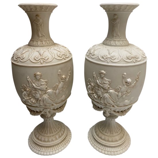 PAIR OF VASE IN COOKIE