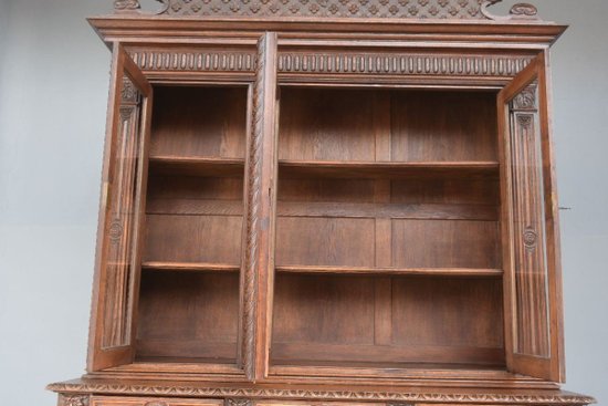 Large Renaissance Style Castle Library In Oak Late Nineteenth