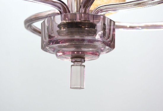 1940s Colored Glass Chandelier