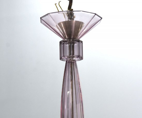 1940s Colored Glass Chandelier