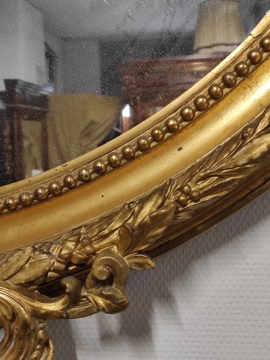 Carved And Gilded Wood Mirror End of XIXth Century