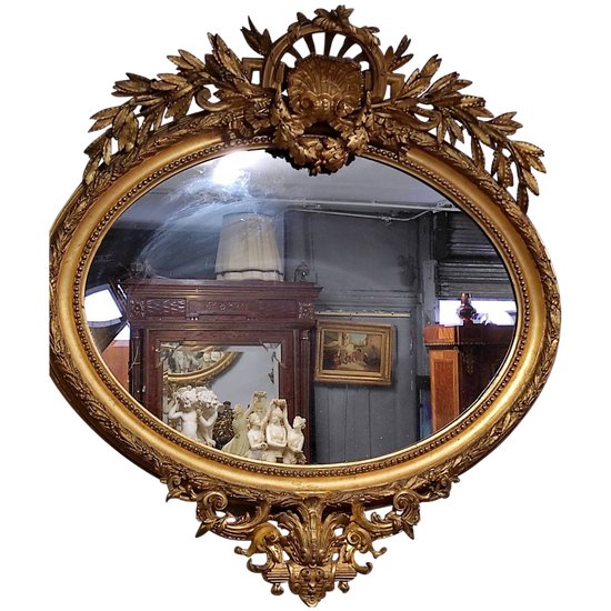 Carved And Gilded Wood Mirror End of XIXth Century