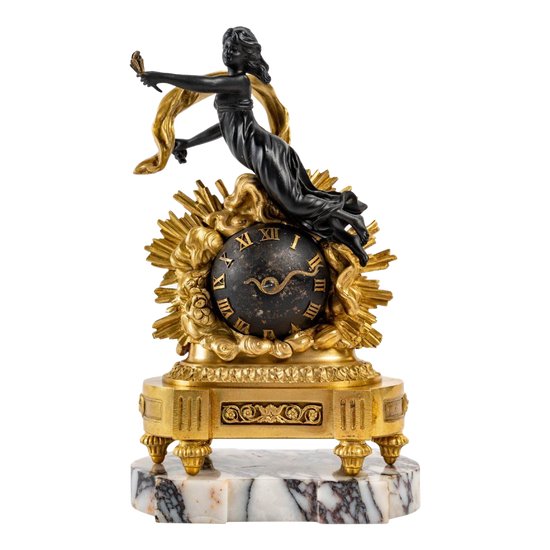 Small Miniature Clock Louis XIV Style End of XIXth Century