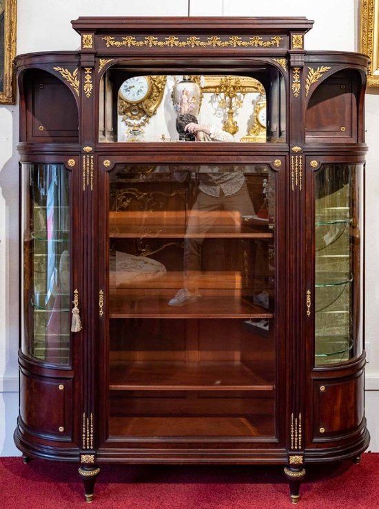 Eine Ausstellung Vitrine Stil Louis XVI Napoleon III Zeit