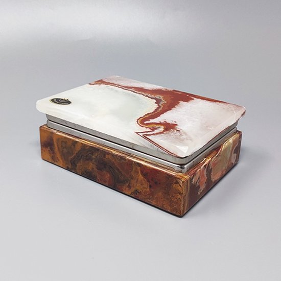 1960 Magnifique Coffret en Onyx. Fabriqué en Italie