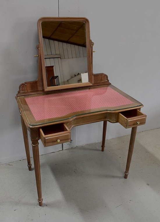 Solid walnut dressing table, Louis XVI style - 1900 / 1920