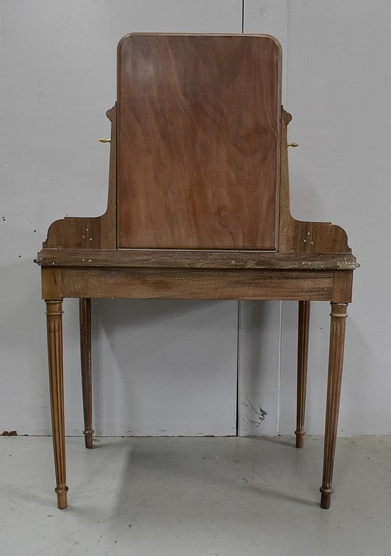 Solid walnut dressing table, Louis XVI style - 1900 / 1920