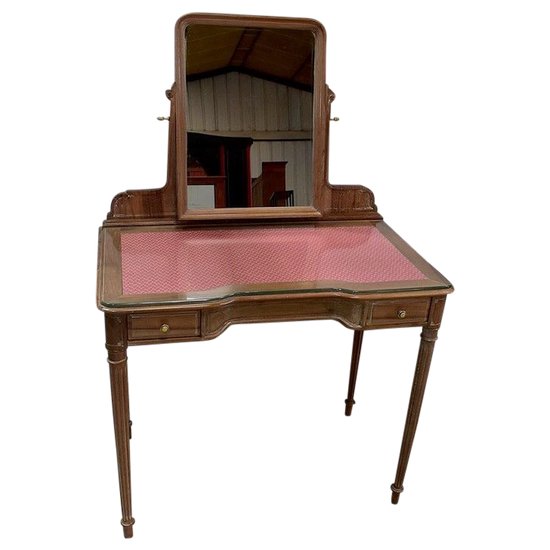 Solid walnut dressing table, Louis XVI style - 1900 / 1920