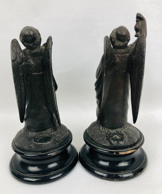 Coppia di sculture religiose, fine XIX secolo.