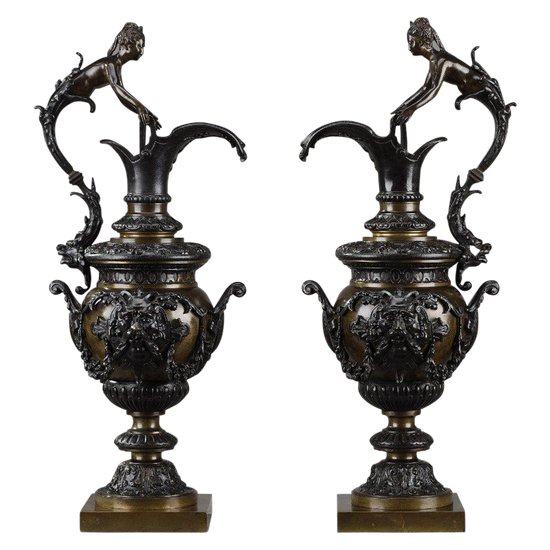 Pair Of Decorative Ewers In The Renaissance Style