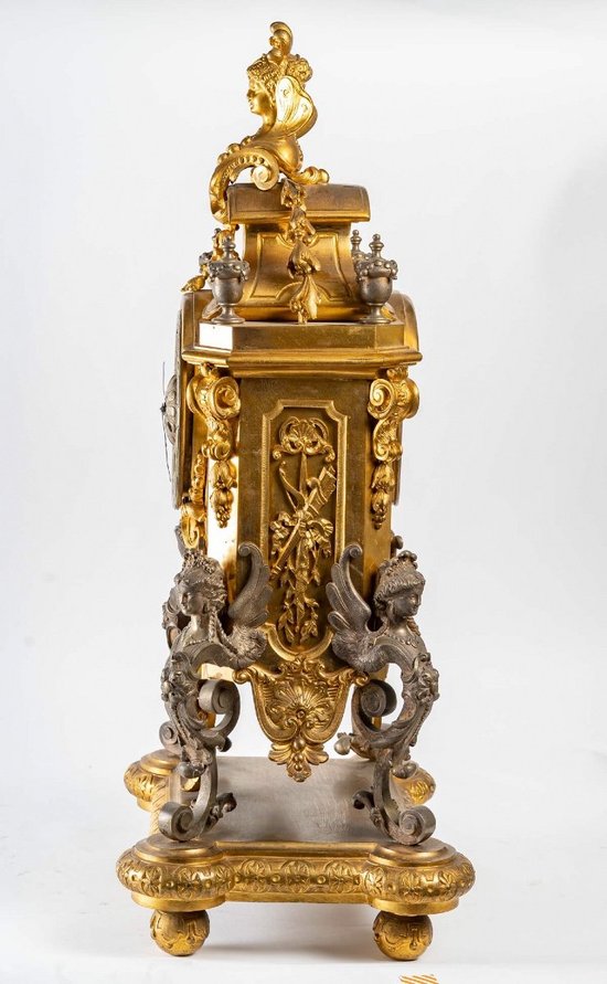 Gilt Bronze Clock Late 19th Century