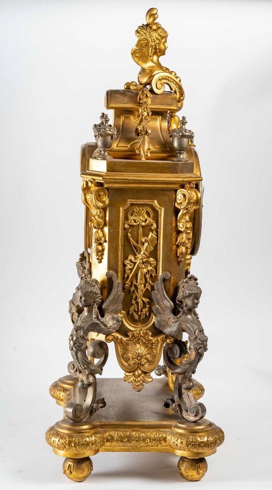 Gilt Bronze Clock Late 19th Century
