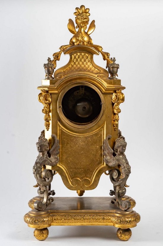 Gilt Bronze Clock Late 19th Century