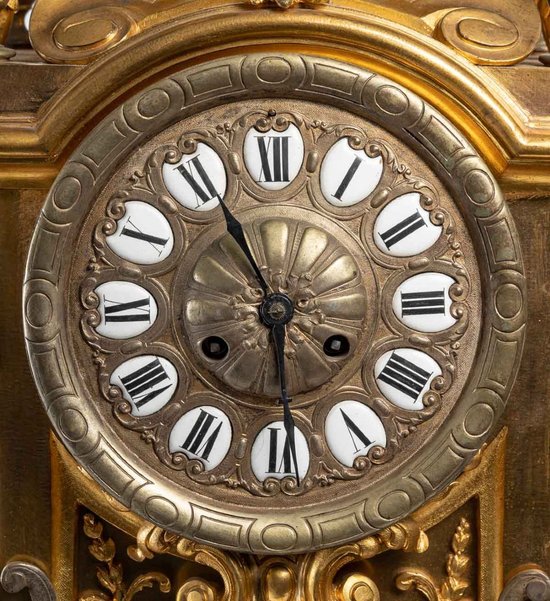 Gilt Bronze Clock Late 19th Century