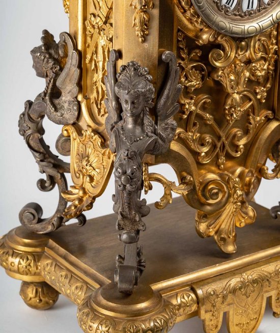 Gilt Bronze Clock Late 19th Century