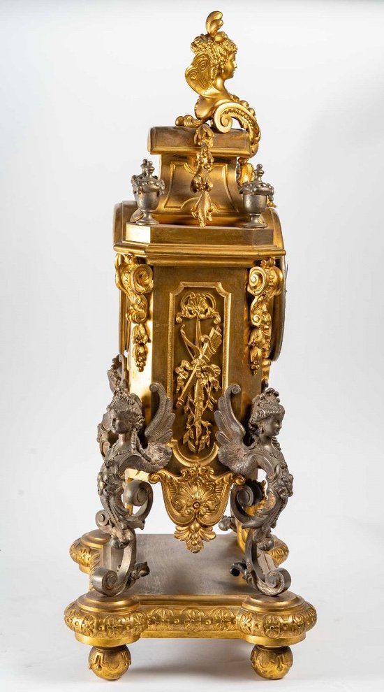 Gilt Bronze Clock Late 19th Century
